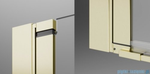 Radaway Nes Brushed Light Gold DWSB Drzwi wnękowe 110cm W3 prawe szczotkowane jasne złoto szkło przejrzyste 10044650-98-01R/10045450-01-01