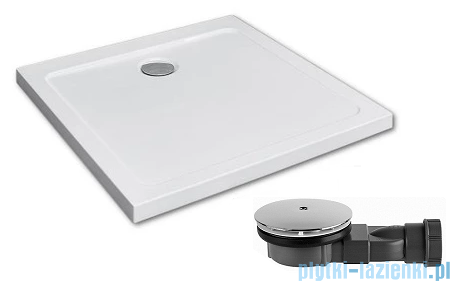 Radaway Fuenta New KDJ-B kabina prysznicowa 90x90 prawa przejrzyste + brodzik Doros C + syfon 384082-01-01R/384050-01-01/SDRC9090-01
