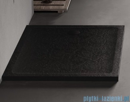 New Trendy Mild Stone Brodzik akrylowy prostokątny 70x100x4,5 cm czarny B-0587