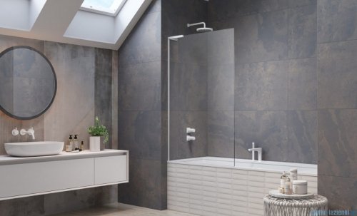 Radaway Modo SL White PNJ II parawan nawannowy 100cm lewy biały mat/przejrzyste 10316100-04-01L