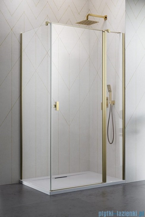 Radaway Nes Kdj II Brushed Gold kabina 100x80cm prawa szczotkowane złoto 10032100-99-01R/10039080-01-01
