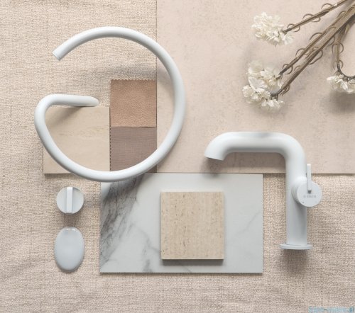  Deante SILIA Wieszak na ręcznik ścienny okrągły bianco ADI_A611