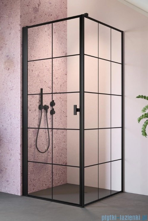 Radaway Nes Black Kdj I Factory kabina 80x90cm lewa industrialny, loft
