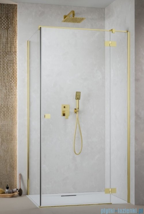 Radaway Essenza Kdj Gold kabina 80x100cm prawa szkło przejrzyste 1385043-09-01R/1384052-01-01