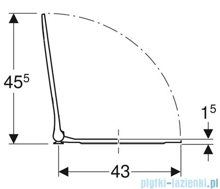 Geberit Selnova Smyle Square Slim Deska sedesowa wolnoopadająca 500688011