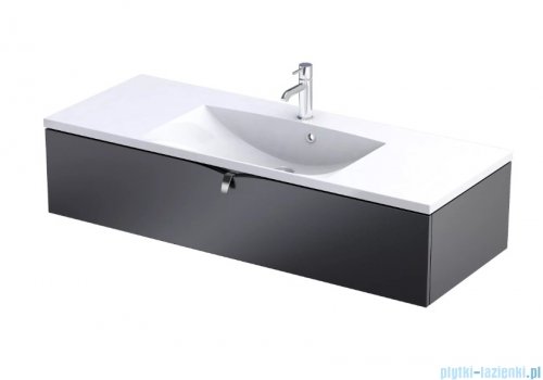 Oristo Siena szafka podumywalkowa wisząca 120x25x45cm czarny mat OR45-SD1S-120-8