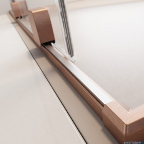 Radaway Furo Brushed Copper kabina Walk-in 90x200cm prawa szczotkowana miedź 10106488-93-01R/10110444-01-01