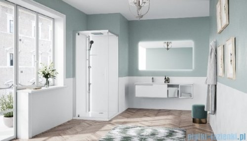 Novellini Glax 1 2.0 kabina standard 80x80 lewa srebrna G21GF80STFL-1BB