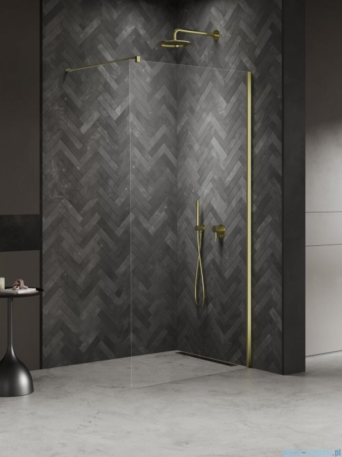 New Trendy Nesta Light Gold kabina Walk-In 120x200 cm złoty połysk K-1735