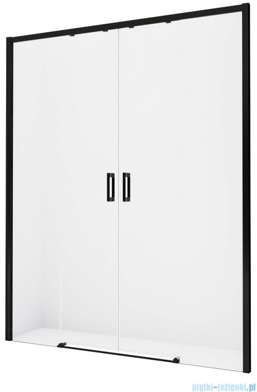 New Trendy Prime Black drzwi wnękowe podwójne 180x200 cm przejrzyste D-0345A