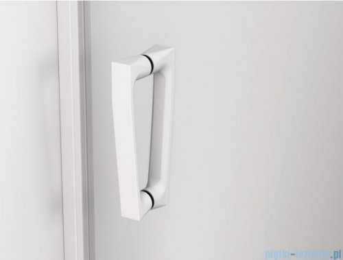 SanSwiss Cadura White Line drzwi wahadłowe 80cm jednoczęściowe prawe z polem stałym biały mat CA31CD0800907