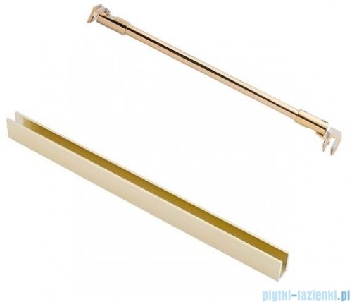 Massi Fix Gold 110x195 cm kabina Walk In przejrzyste MSKP-FA1021-110-G