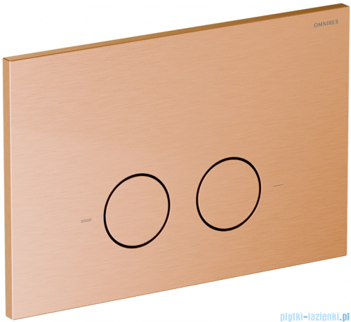 Omnires Eco Flush Set Strongframe stelaż podtynkowy do WC z eco spłukiwaniem + STEEL-R45 przycisk spłukujący miedź szczotkowana ze stali nierdzewnej STFWCECO1R45-RCPB