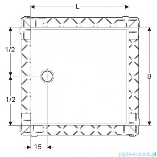 Geberit Panel do prysznica bezbrodzikowego Setaplano 90x90 154.270.11.1