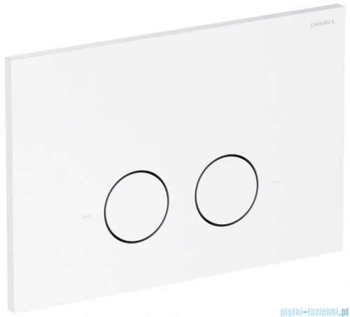 Omnires Eco Flush Set Strongframe stelaż podtynkowy do WC z eco spłukiwaniem + STEEL-R45 przycisk spłukujący biały mat ze stali nierdzewnej STFWCECO1R45-RWM