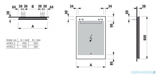 Luafen LEELO lustro LED 80x45 cm H4476229501441