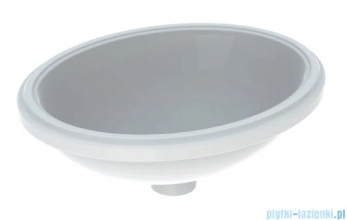 Geberit VariForm Umywalka owalna bez przelewu 49,5x42cm szkliwiony spód KeraTect 500.751.00.2