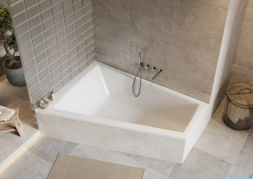 Excellent Strefa Maxi Slim wanna narożna 180x130 cm lewa biała WAEX.SML18WHS