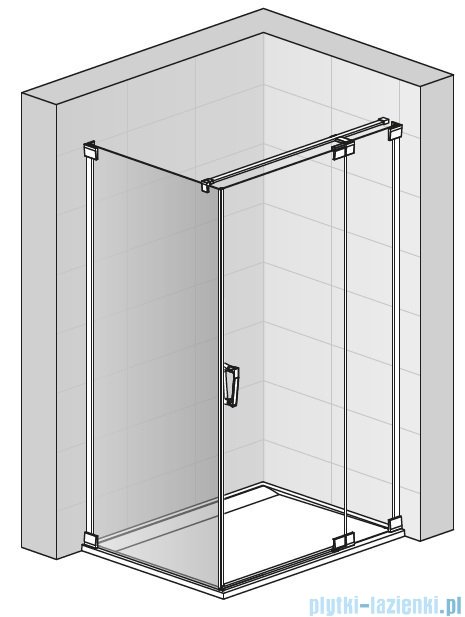SanSwiss Cadura White Line ścianka boczna 90x200cm profile biały mat CAT10900907