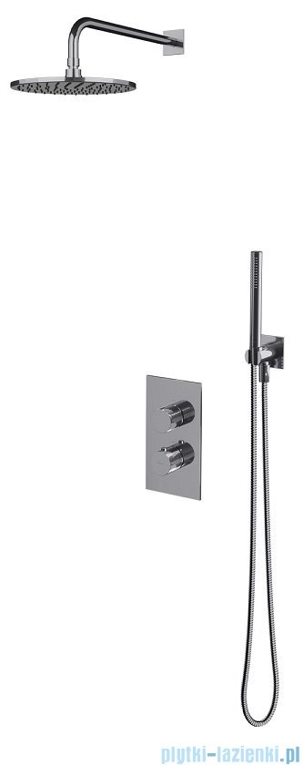 Omnires Contour system prysznicowy podtynkowy termostatyczny chrom SYSCT11CR