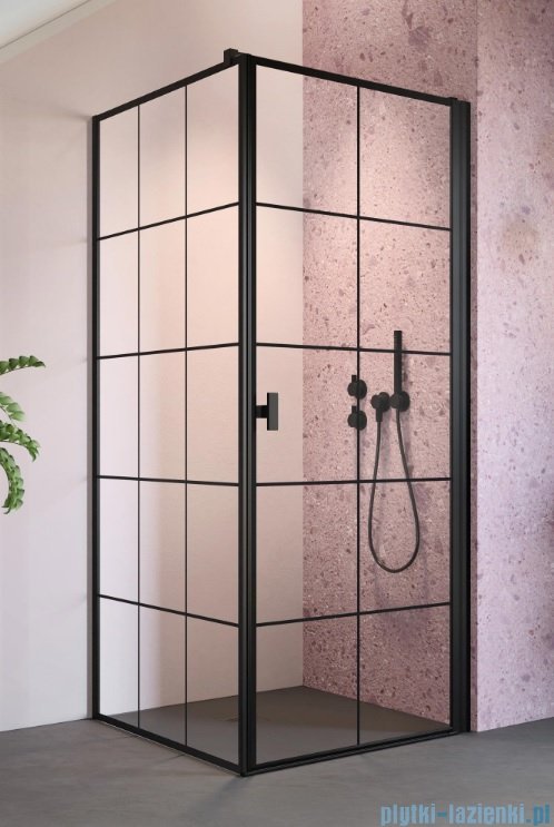 Radaway Nes Black Kdj I Factory kabina 90x100cm prawa industrialny, loft
