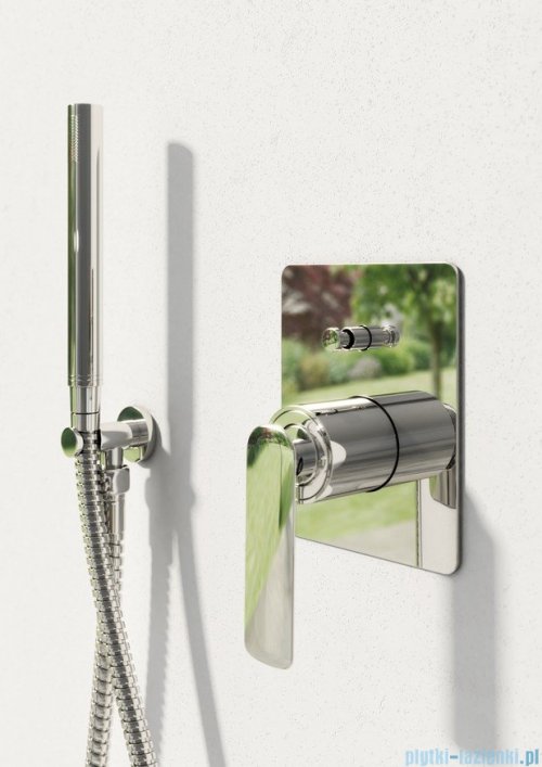 Kohlman Experience zestaw prysznicowy z deszczownicą kwadratową 25x25 cm chrom QW210EQ25