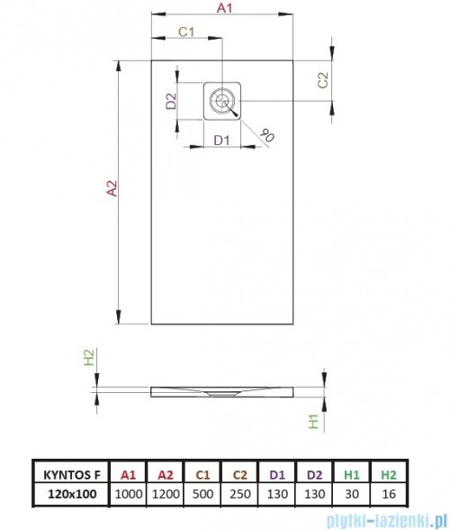 Radaway Kyntos F brodzik prostokątny 120x100cm kaszmirowy HKF120100-84