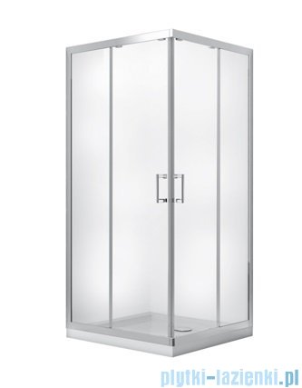 Besco Modern kabina kwadratowa 80x80x185cm przejrzyste MK-80-185-C