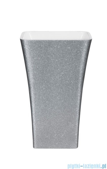 Besco Assos Glam srebrna umywalka wolnostojąca 41x52x85cm #UMD-A-WOS