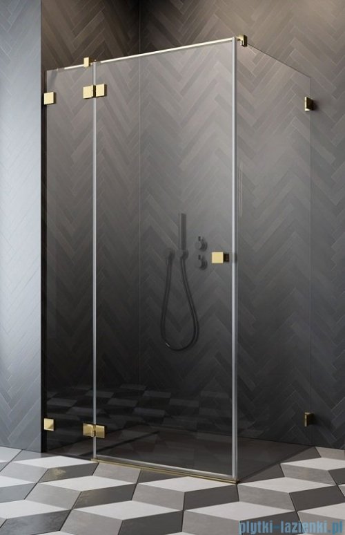 Radaway Essenza Pro Gold Kdj kabina 90x110cm lewa złoty połysk/szkło przejrzyste 10097090-09-01L/10098110-01-01
