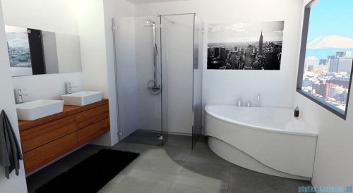 Riho Neo wanna asymetryczna 140x140cm z hydromasażem FLOW prawa B076009005