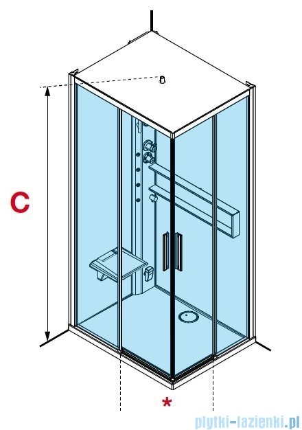 Novellini Glax 2 2.0 kabina z hydromasażem hydro plus 100x70 lewa total biała G22A107ST1L-1UU