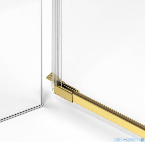 New Trendy Eventa Gold Shine kabina prysznicowa przyścienna 90x100x200 przejrzyste Prawa Złoty połysk EXK-4803