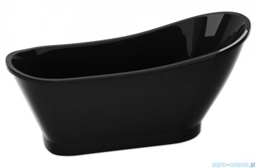 Besco Gloria black 150x68cm czarna wanna wolnostojąca Retro+syfon klik-klak #WMD-150-GLCZARNA