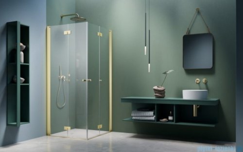 Radaway Nes 6 Kdd B Brushed Light Gold kabina 100x80cm szczotkowane jasne złoto 10024100-98-01L/10024080-98-01R