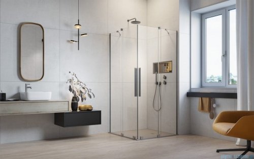Radaway Furo Brushed Nickel  KDD kabina 110x100cm szczotkowany nikiel 10105110-91-01L/10105100-91-01R