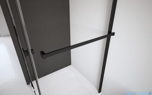 Radaway Idea Black Kdd Factory kabina prysznicowa 120x110cm czarny mat/szkło przejrzyste 387064-54-55L/387063-54-55R