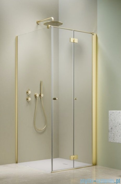 Radaway Nes 6 Kdj B Brushed Light Gold kabina 90x75cm prawa szczotkowane jasne złoto 10025090-98-01R/10039075-01-01