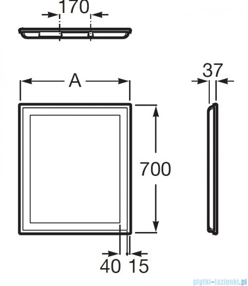 Roca Irida lustro łazienkowe Led 100x70cm A812342000