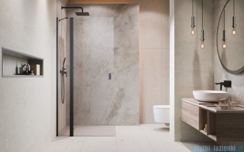 Radaway Nes KDD II Brushed GunMetal kabina walk-in 90cm lewa szczotkowany grafit szkło przejrzyste 10031090-92-01L