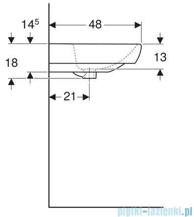 Geberit Selnova Square Umywalka 65x48cm 500.299.01.2 