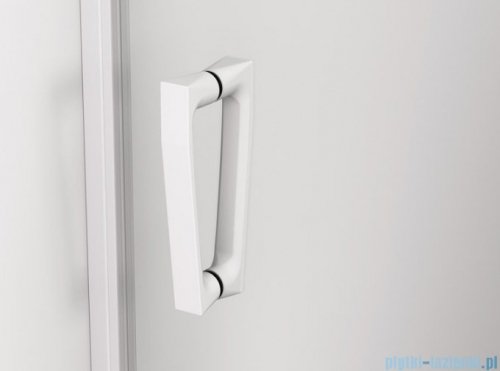 SanSwiss Cadura White Line drzwi wahadłowe 70cm jednoczęściowe prawe z profilem przyściennym biały mat CA1CD0700907
