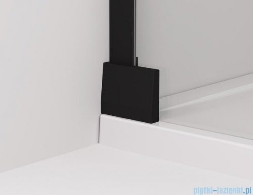 SanSwiss Cadura Black Line drzwi wahadłowe 75cm jednoczęściowe lewe z profilem przyściennym czarny mat CA1CG0750607