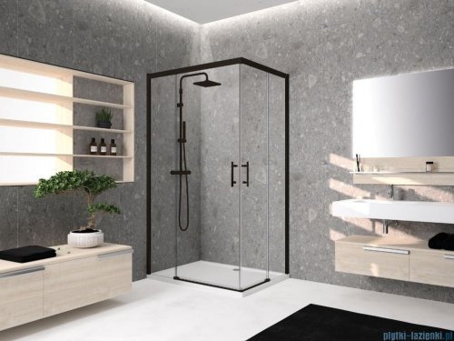 Novellini Kali AH kabina kwadratowa 120x120 profile czarne KALIAH116L-1H/KALIAH116L-1H