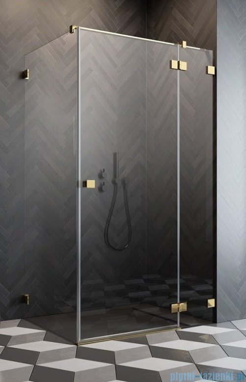 Radaway Essenza Pro Gold Kdj kabina 120x80cm prawa złoty połysk/szkło przejrzyste 10097120-09-01R/10098080-01-01