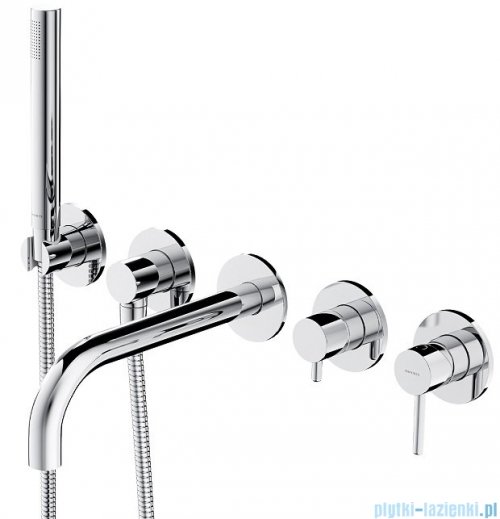 Omnires Y bateria wannowa 5-otworowa podtynkowa z długą wylewką chrom Y1237/1CR