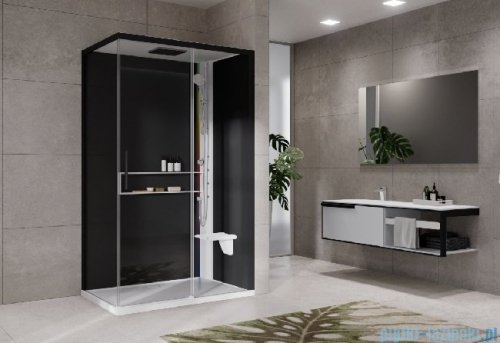 Novellini Glax 2 2.0 kabina z hydromasażem hydro plus 120x90 prawa biała G222P299DT1L-1UH