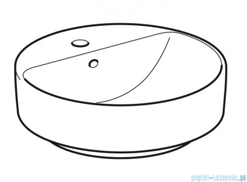 Geberit VariForm Umywalka okrągła z półką z przelewem 45cm KeraTect 500.769.00.2