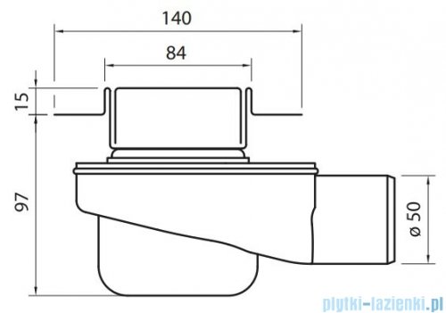 Wiper New Premium Tivano Odpływ liniowy z kołnierzem 120 cm syfon drop 50 mat 500.0167.03.120