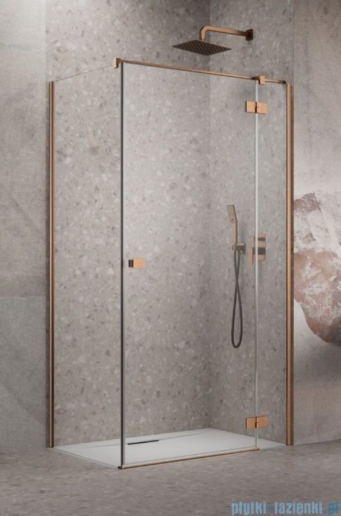 Radaway Essenza 8 Brushed Copper Kdj kabina 100x90cm prawa szczotkowana miedź 10480612-01-01R/10470337-93-01R/10113090-01-01